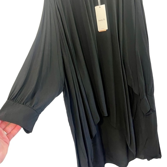 Suzy D JOY LONG BACK VISCOSE HI LO TOP CURVE Womans Sz 3 US 16/18 Made In Italy - Picture 6 of 15